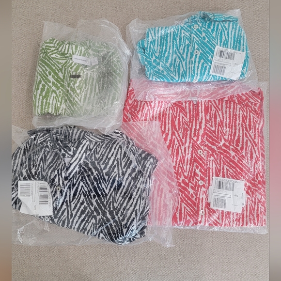 LOT of  Susan Graver Tops Size 1x Multi Colors Black, Lime, Red, Teal - Picture 1 of 6